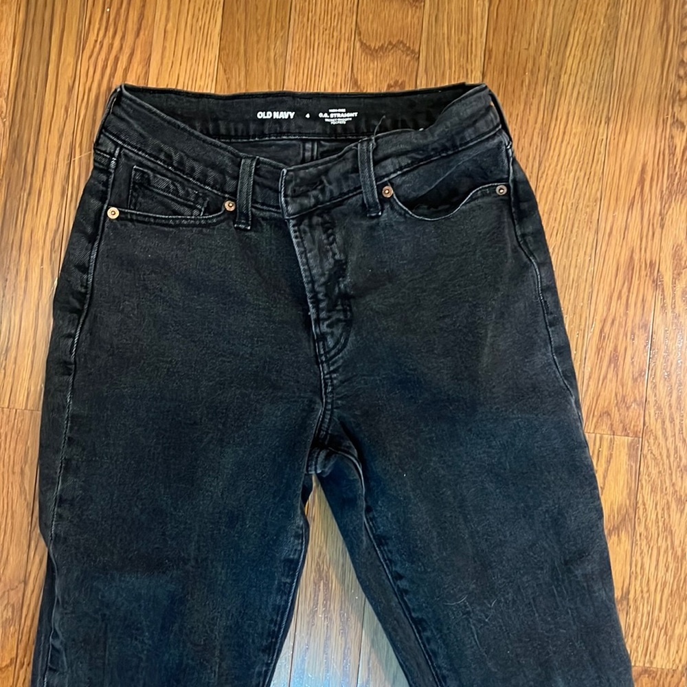 Straight black jeans